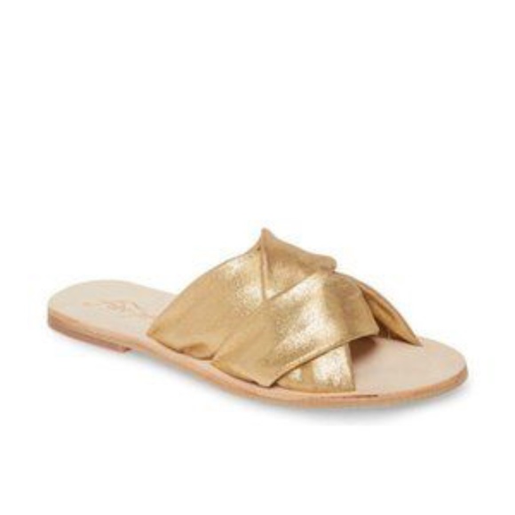 Free People Shoes - Free People Gold Sandals